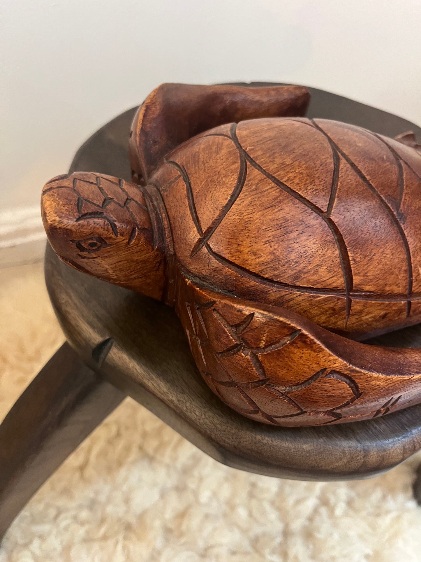 Ocean Spirit, Wooden Turtle Sculpture