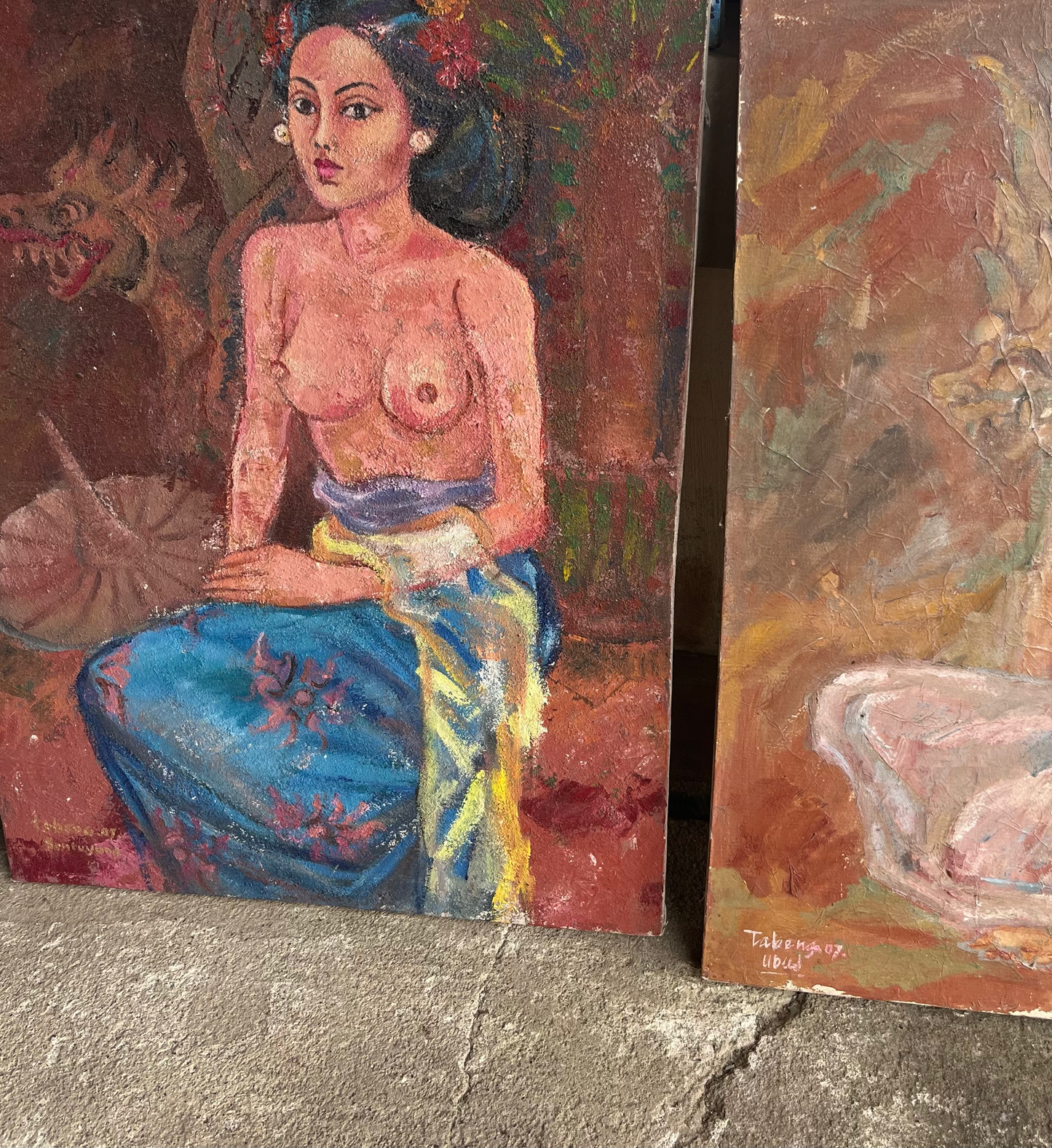 Balinese Woman painted by Balinese Man