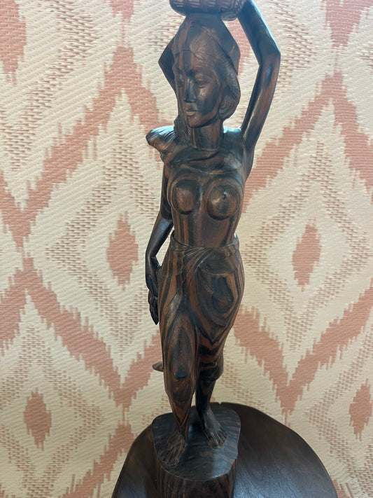 Tropical Balance, Balinese Lady with Fruit Basket