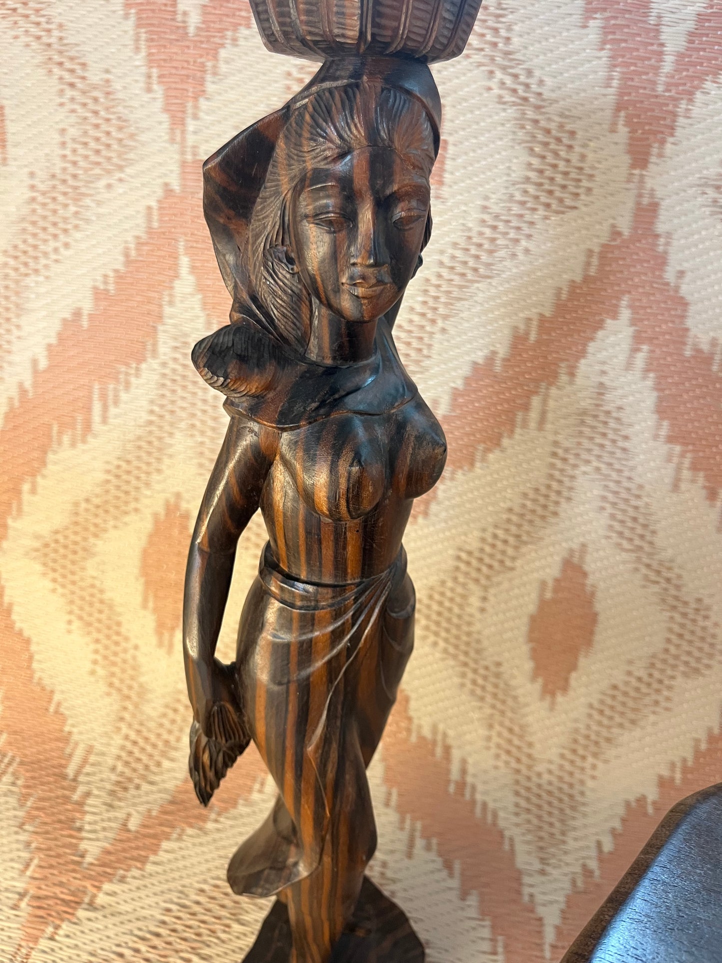 Tropical Balance, Balinese Lady with Fruit Basket